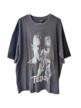Tupac Shakur 2Pac Oversized T-shirt H&M Loose Fit Tee XL Pray Hip Hop Rap Grunge